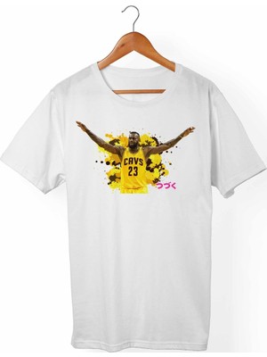 Muggkuppa Lebron James Unisex-Kadın Beyaz T-Shirt