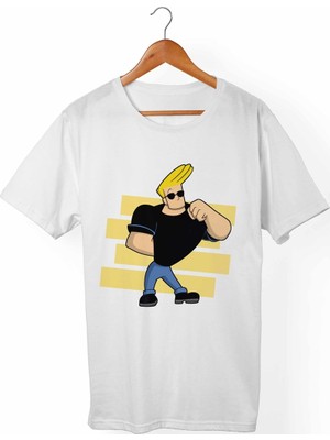 Muggkuppa Johnny Bravo Unisex-Erkek Beyaz T-Shirt
