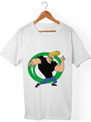 Muggkuppa Johnny Bravo Unisex-Erkek Beyaz T-Shirt