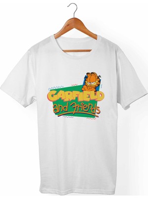 Muggkuppa Garfield Unisex-Kadın Beyaz T-Shirt