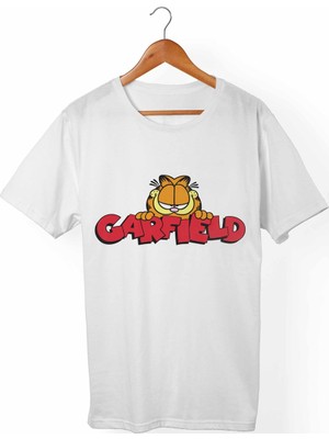 Muggkuppa Garfield Unisex-Kadın Beyaz T-Shirt