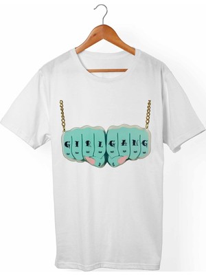 Muggkuppa Feminist Unisex-Kadın Beyaz T-Shirt