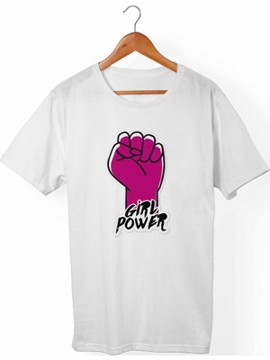 Muggkuppa Feminist Unisex-Erkek Beyaz T-Shirt