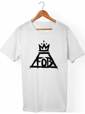 Muggkuppa Fall Out Boy Unisex-Erkek Beyaz T-Shirt