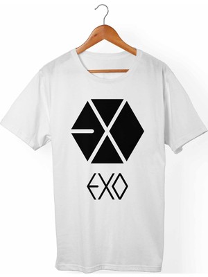 Muggkuppa Exo Unisex-Erkek Beyaz T-Shirt