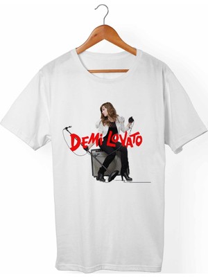 Muggkuppa Demi Lovato Unisex-Erkek Beyaz T-Shirt