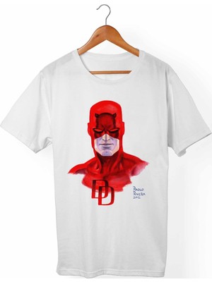 Muggkuppa Daredevil Marvel Unisex-Kadın Beyaz T-Shirt
