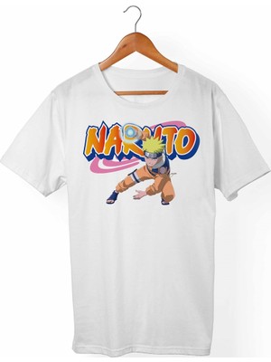 Muggkuppa Naruto Uzumaki Unisex-Erkek Beyaz T-Shirt