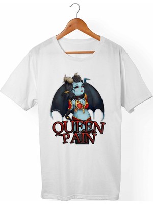 Muggkuppa Dota 2 Queen Painunisex-Kadın Beyaz T-Shirt