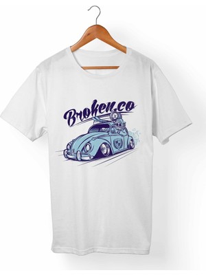 Muggkuppa Vw Beetle Unisex-Kadın Beyaz T-Shirt