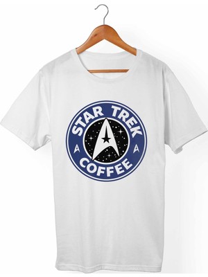 Muggkuppa Star Trek- Unisex-Erkek Beyaz T-Shirt