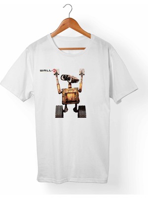 Muggkuppa Wall·E Unisex-Erkek Beyaz T-Shirt