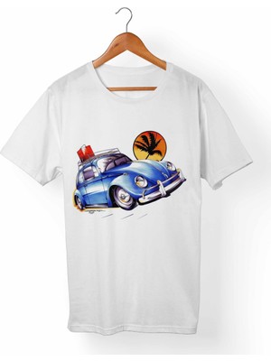 Muggkuppa Vw Beetle Unisex-Kadın Beyaz T-Shirt