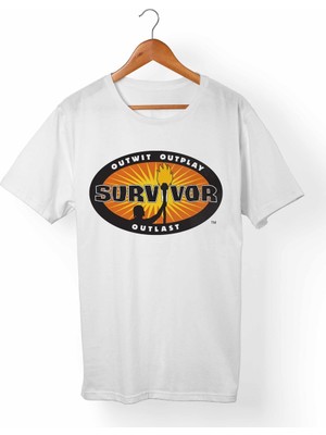 Muggkuppa Survivor Unisex-Erkek Beyaz T-Shirt