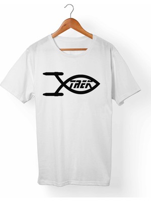 Muggkuppa Star Trek- Unisex-Erkek Beyaz T-Shirt