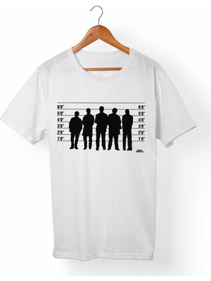 Muggkuppa Olağan Şüpheliler Unisex-Erkek Beyaz T-Shirt