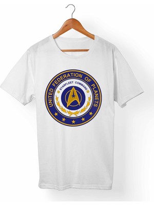 Muggkuppa Star Trek- Unisex-Kadın Beyaz T-Shirt