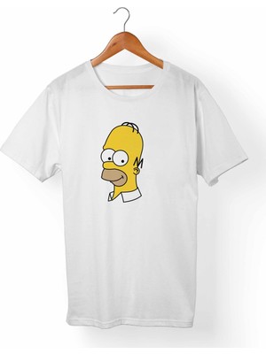 Muggkuppa The Simpsons Unisex-Kadın Beyaz T-Shirt