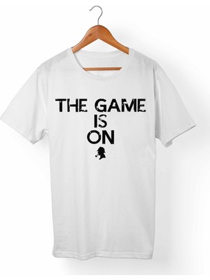 Muggkuppa Sherlock Holmes-Sher Locked Unisex-Kadın Beyaz T-Shirt