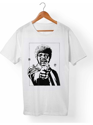 Muggkuppa Pulp Fiction-Ucuz Roman Unisex-Erkek Beyaz T-Shirt