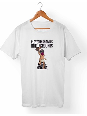 Muggkuppa Pubg Playerunknown'S Battlegrounds Unisex-Kadın Beyaz T-Shirt