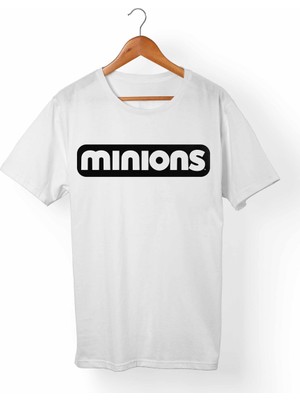 Muggkuppa Minions Unisex-Kadın Beyaz T-Shirt