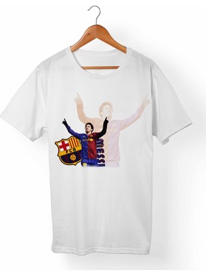Muggkuppa Messi Unisex-Kadın Beyaz T-Shirt