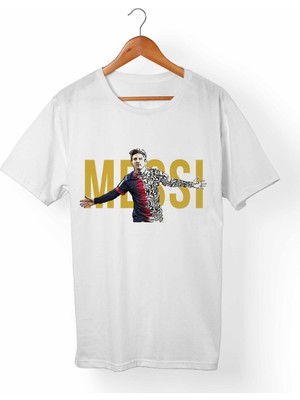 Muggkuppa Messi Unisex-Kadın Beyaz T-Shirt