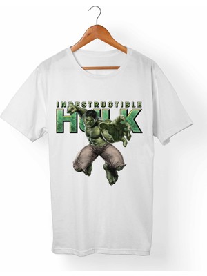 Muggkuppa Hulk Unisex-Kadın Beyaz T-Shirt