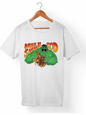 Muggkuppa Hulk Unisex-Erkek Beyaz T-Shirt
