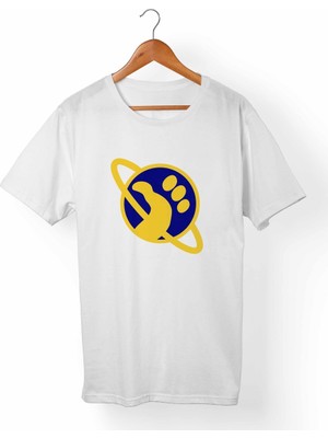 Muggkuppa Don'T Panic Unisex-Kadın Beyaz T-Shirt