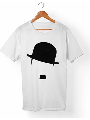 Muggkuppa Charlie Chaplin Unisex-Erkek Beyaz T-Shirt