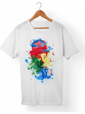 Muggkuppa Charlie Chaplin Unisex-Kadın Beyaz T-Shirt