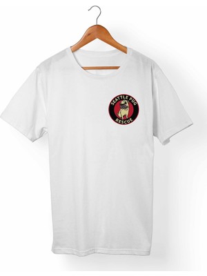 Muggkuppa Pug Dog Beyaz T-Shirt