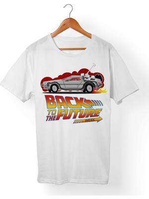 Muggkuppa Back The Future-Geleceğe Dönüş Beyaz T-Shirt