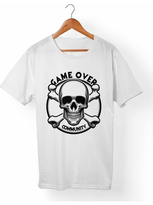 Muggkuppa Kuru Kafa-Skull Beyaz T-Shirt
