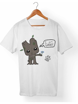 Muggkuppa İ'M Groot Beyaz T-Shirt
