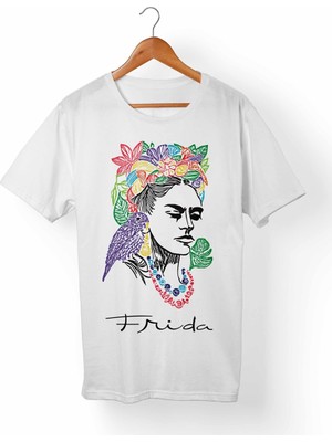 Muggkuppa Frida Kahlo Beyaz T-Shirt