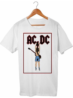 Muggkuppa Ac Dc Beyaz T-Shirt