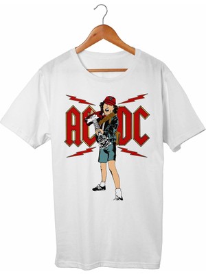 Muggkuppa Ac Dc Beyaz T-Shirt