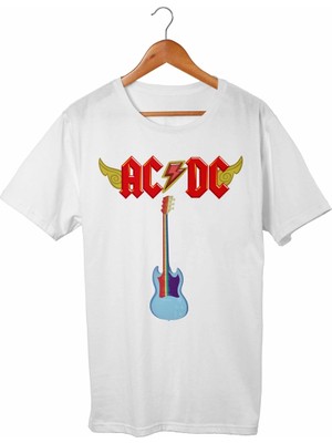 Muggkuppa Ac Dc Beyaz T-Shirt