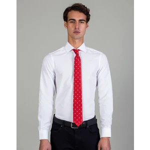 Slim Fit Düz Beyaz Erkek Gömlek