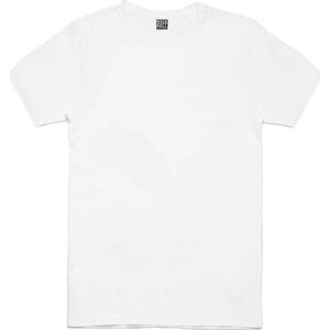 Düz Baskısız Basic Beyaz Kısa Kollu T-Shirt