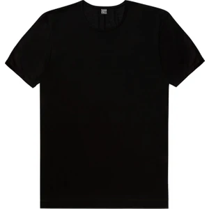 Düz Baskısız Basic Siyah Kısa Kollu T-Shirt