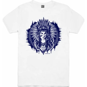 Kızılderili Kız Beyaz Kısa Kollu T-Shirt