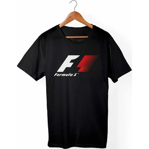 Formula F1 Unisex Ve Kadın Kesim Siyah T-Shirt
