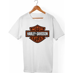 Harley Davidson Unisex-Erkek Beyaz T-Shirt
