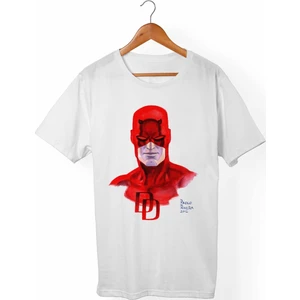 Daredevil Marvel Unisex-Erkek Beyaz T-Shirt