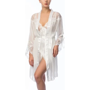 Nbb Şifon Dantelli Saten Gecelik Sabahlık Set
