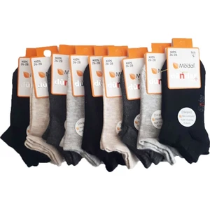Erkek Çocuk Modal Dikişsiz  Patik Kısa Çorap 12 li paket